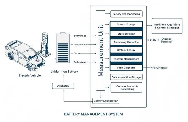 Figure 2 schematic diagram of a battery management system (BMS) Figure 2 schematic diagram of a battery management system (BMS)